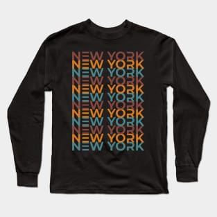 New York typographic design Long Sleeve T-Shirt